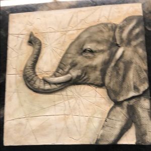 Elephant pic wall decor stone material